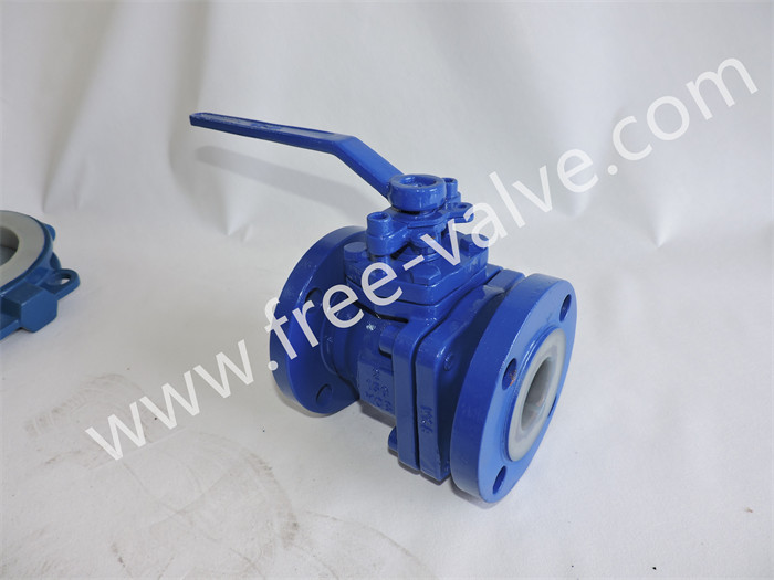 Manual Fluorine Lined Flange Ball Valve for Acid Alkali Resistant