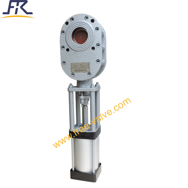 FREE VALVE Brand many sets pneumatic ceramic lined double disc gate valve  will be deliveried to oversea market
