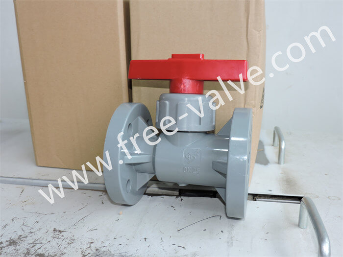 FRQ41S Plastic One Piece Manual Flange End Ball Valve for chemical