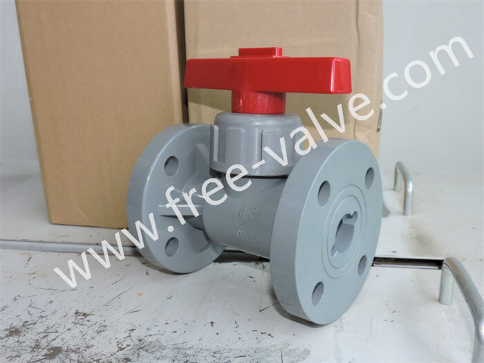 FRQ41S Plastic One Piece Manual Flange End Ball Valve for chemical