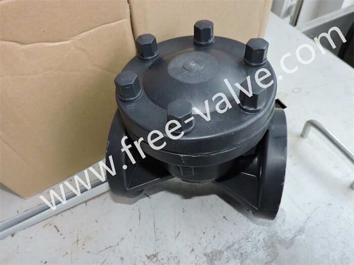 FRH44S Plastic PVDF UPVC Double Flange End Swing Non-Return Check Valve