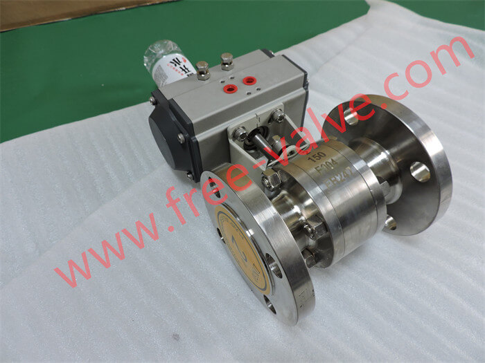 Pneumatic Flanged Ceramic  Lined V Port Control Floating ball valves For Limestone