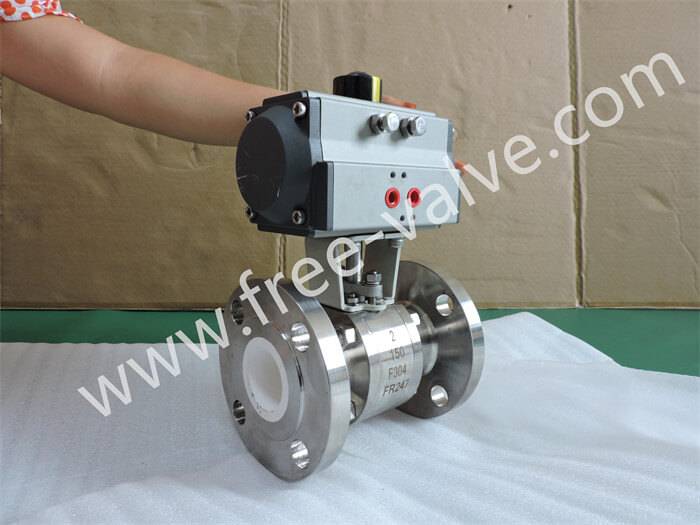 Industrial Valve Flange End V Port Pneumatic Ceramic Segment Control Ball Valve For Lithium battery industry