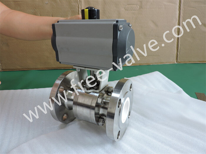 Industrial Valve Flange End V Port Pneumatic Ceramic Segment Control Ball Valve For Lithium battery industry