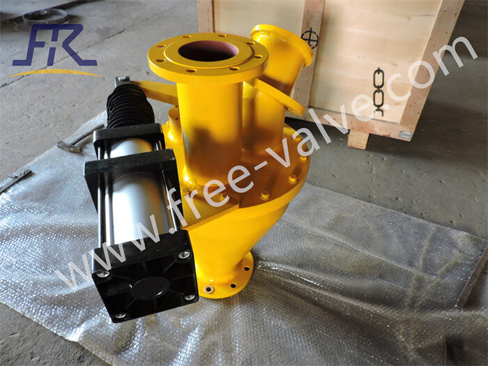 Ceramic Lined Three-Way Changeover Gate Valve for Pneumatic Conveying