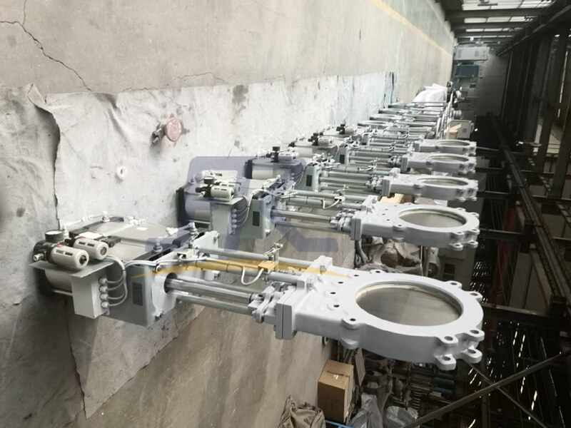 DN350 PN10  Pneuamtic ceramic lined knife gate valve