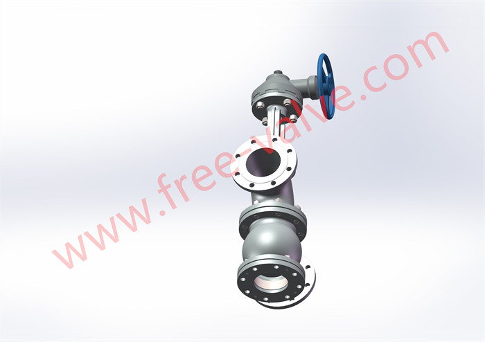 Flanged Three-way Changeover Slurry Globe Valve FRJ543Y