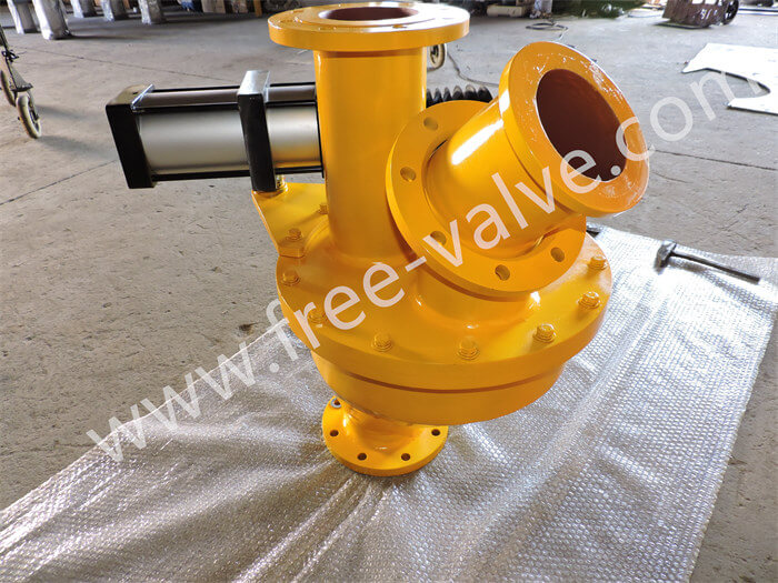 Pneumatic Three Way Diverter Multi Ported Gate Valves