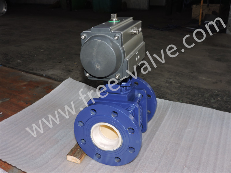 Fully Ceramic Lined Ball Valve with  Zirconia ZrO2 Ceramic Ball