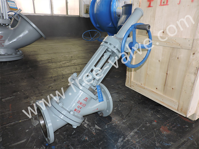 Electric Manual Flanged Y Type Slurry Valve for Aluminum Oxide Industry