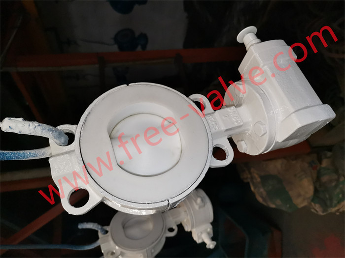 Wafer Type PFA Lined butterfly valves For Corrosive medium