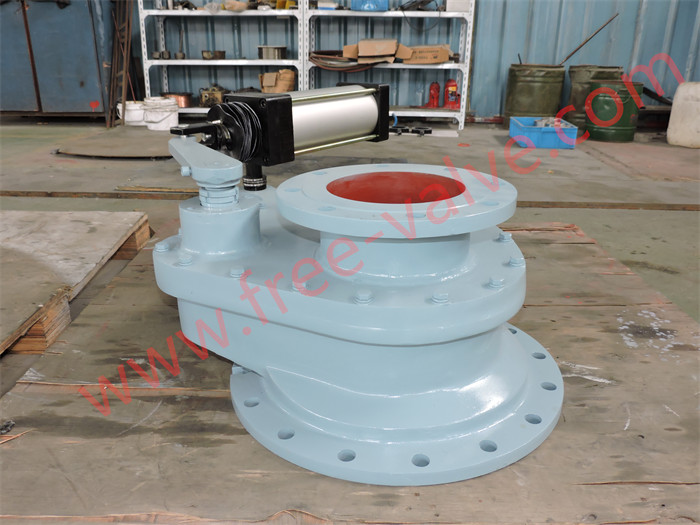 Pneumatic Actuator Rotary Disc Ceramic Feeding Gate Valve For Dry Ash