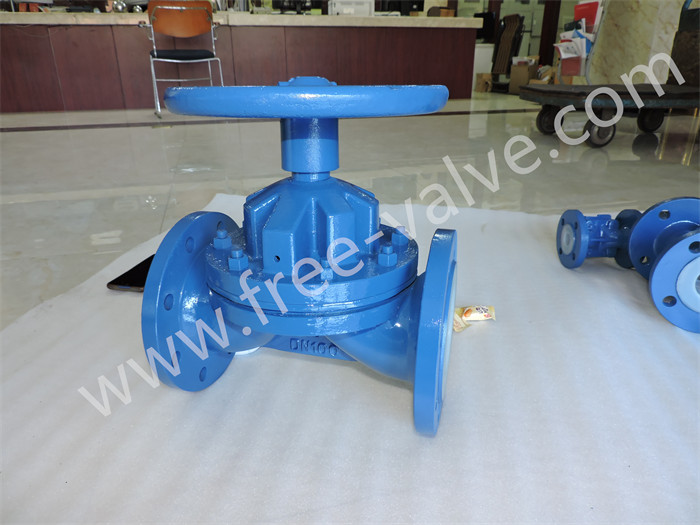 FRG41F46 Flange connection fluorine PTFE PFA lined diaphragm valve