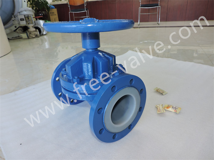 FRG41F46 Flange connection fluorine PTFE PFA lined diaphragm valve