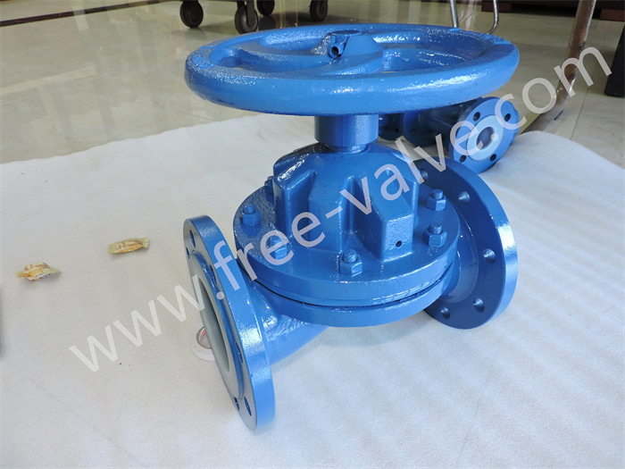 FRG41F46 Flange connection fluorine PTFE PFA lined diaphragm valve