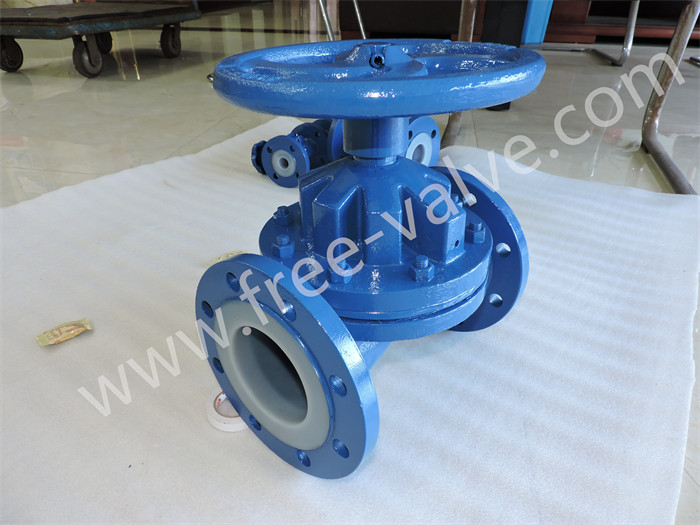 FRG41F46 Flange connection fluorine PTFE PFA lined diaphragm valve